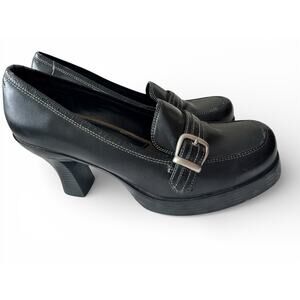 Vintage LEI Chunky Heeled Loafer Rare Size Womens 11 Y2K 90s Platform Retro